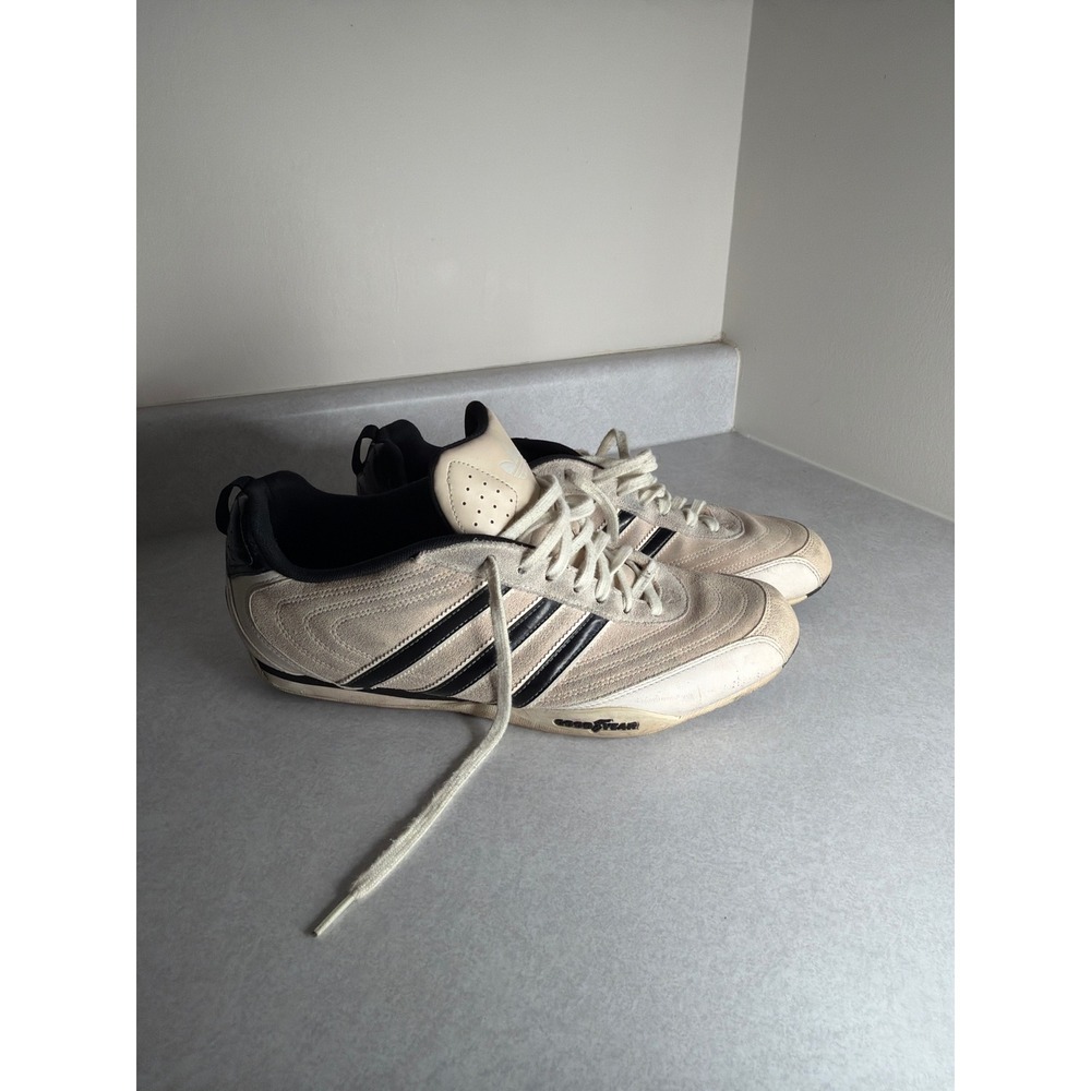 Adidas Goodyear Casual Sneakers Men‎ Beige Black Low Top Lace Up Athletic Shoes